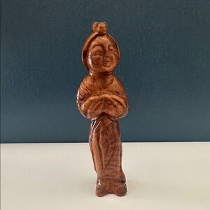 Rare Vintage Hand Carved Wooden Woman
